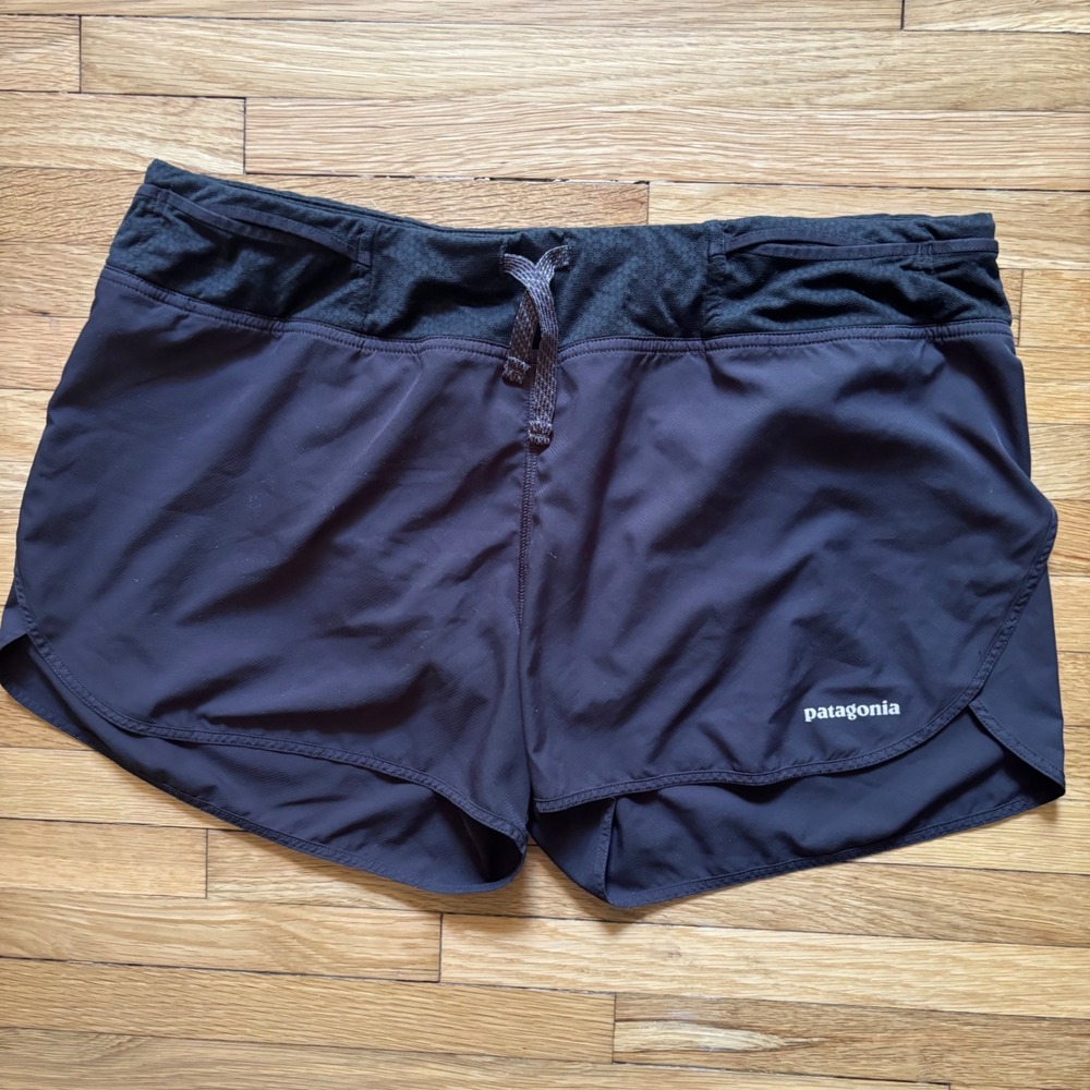 Patagonia Strider Pro Running Shorts Black Gym Large Tennis GorpCore Active